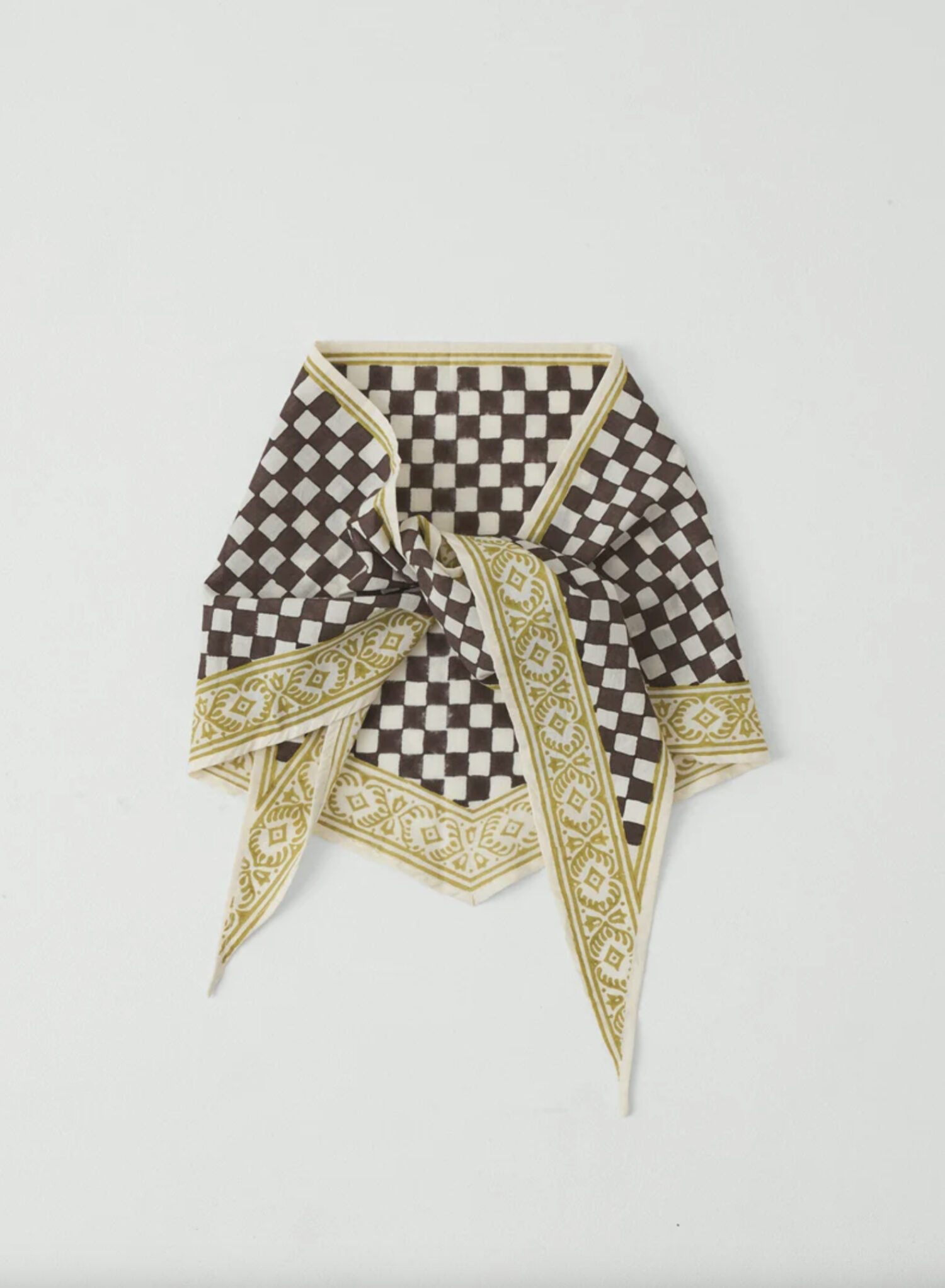 BANDANA W SZACHOWNICĘ CZEKOLADA